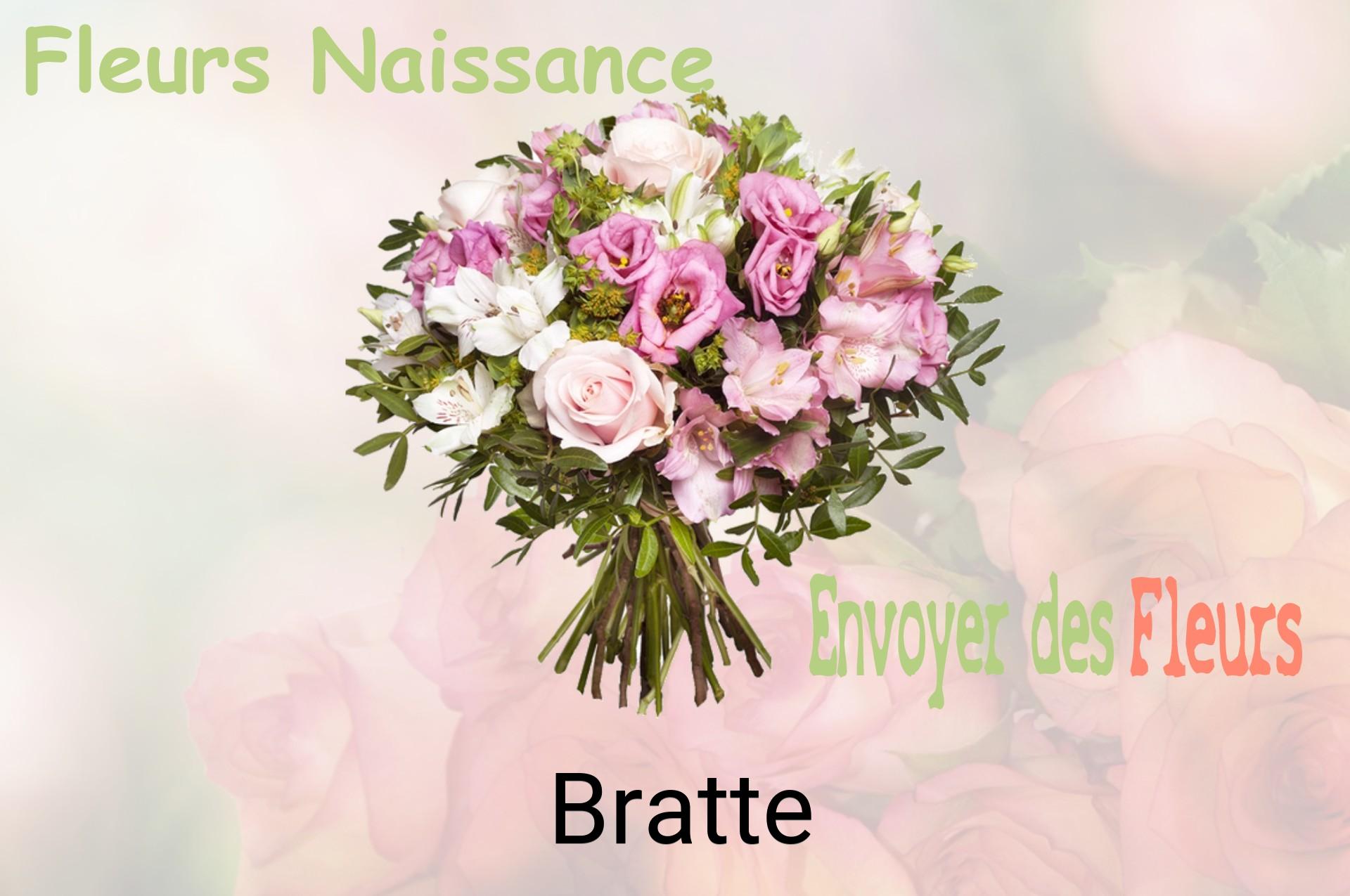 Bouquet de fleurs de naissance livré à Bratte